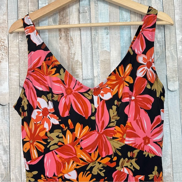 Beach Belle 18W Floral Skirted One Piece Swimsuit Swimdress Swimsuits for All - Picture 4 of 9
